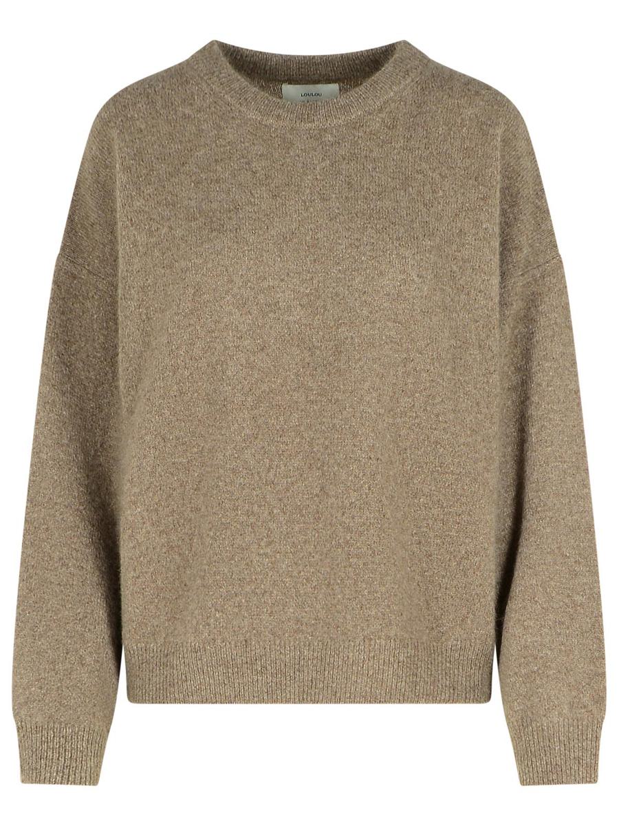 Loulou Studio – Melange-Pullover aus aschfarbener Wollmischung
