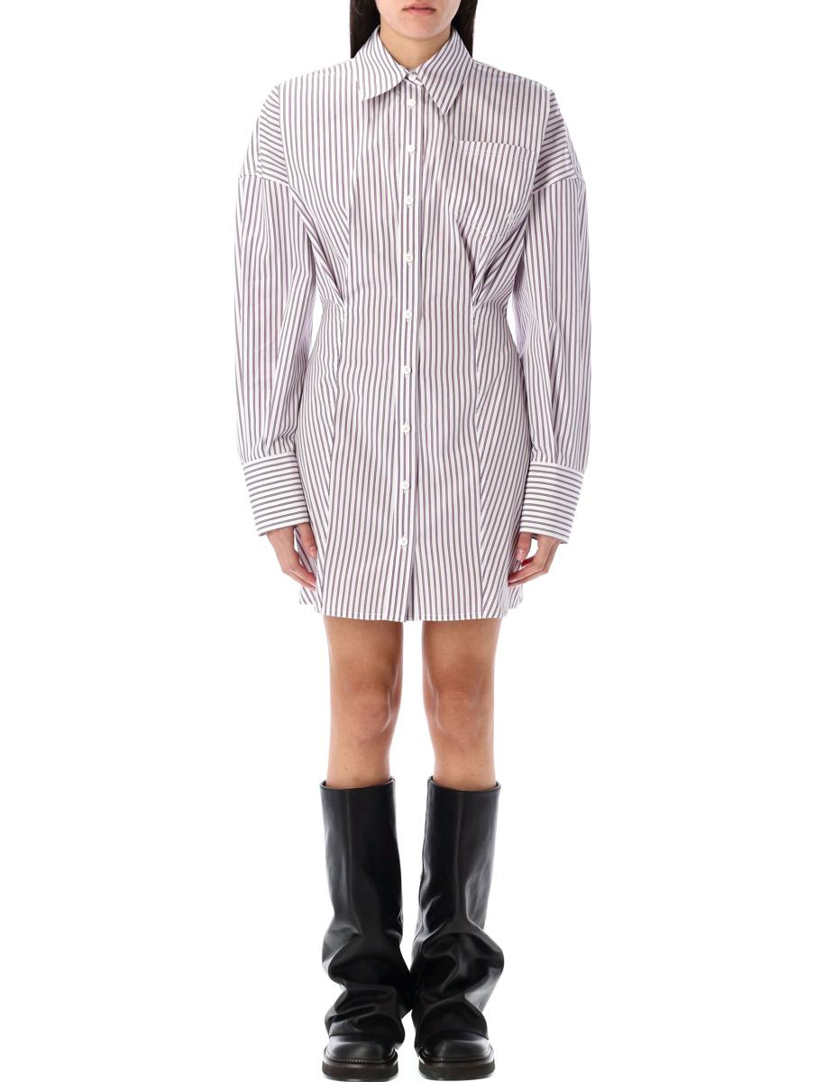 The Attico – Gestreiftes Mini-Hemdkleid