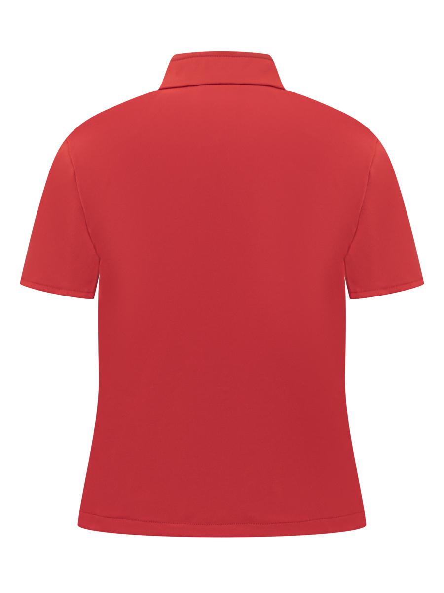 Courrèges Rotes Courrèges-Top mit Reißverschluss vorne
