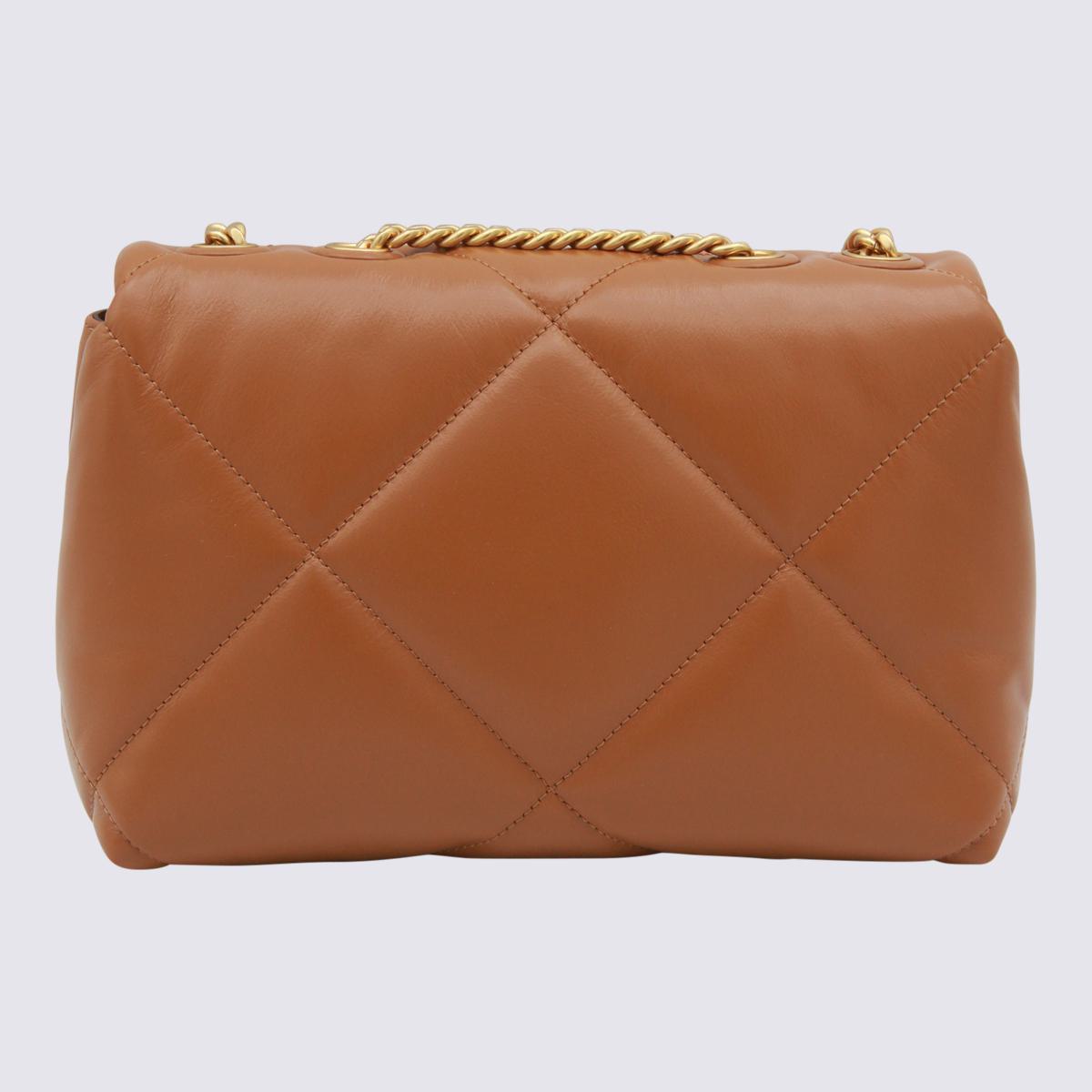 Tory Burch Braune Leder-Umhängetasche