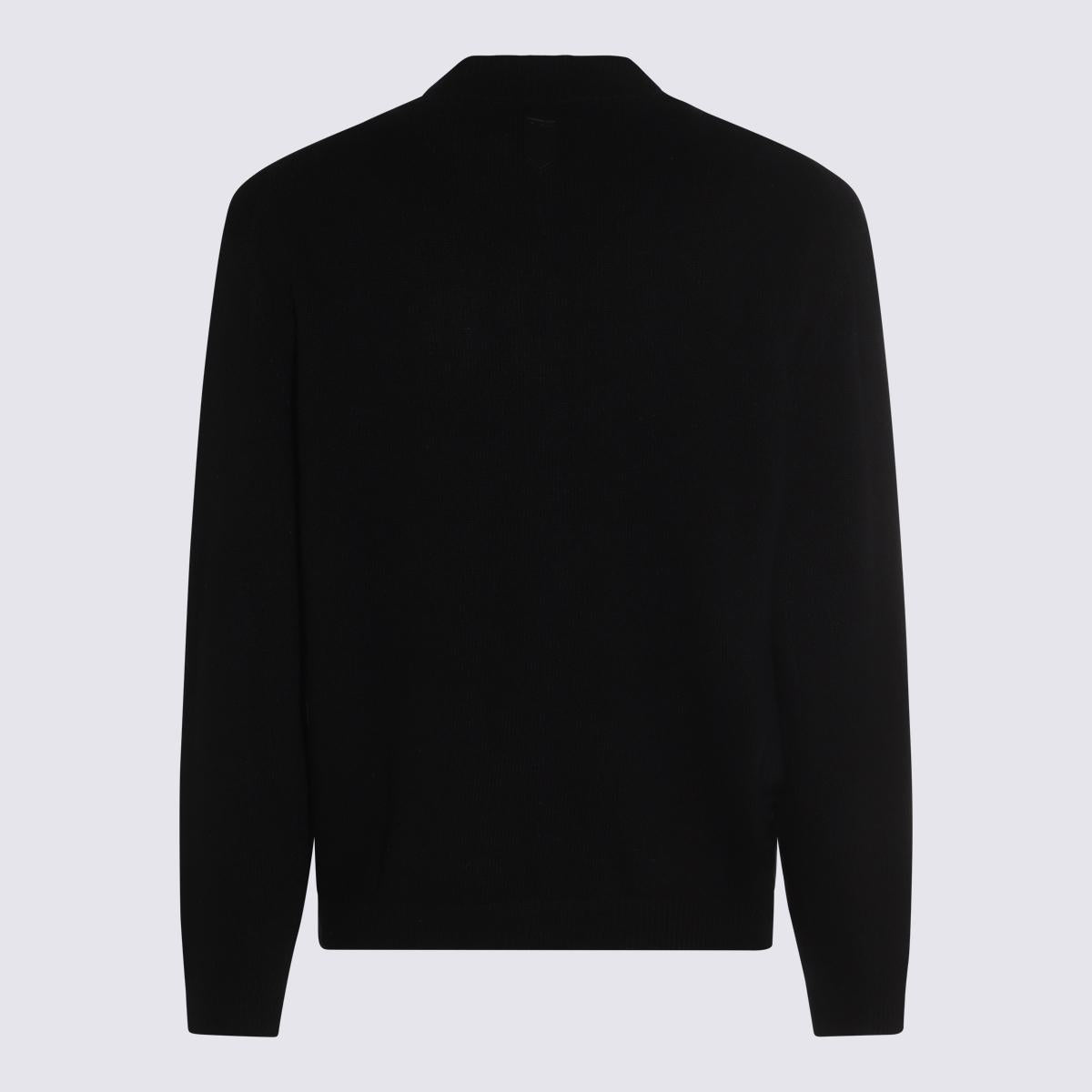 Canali Schwarzer Wollstrick
