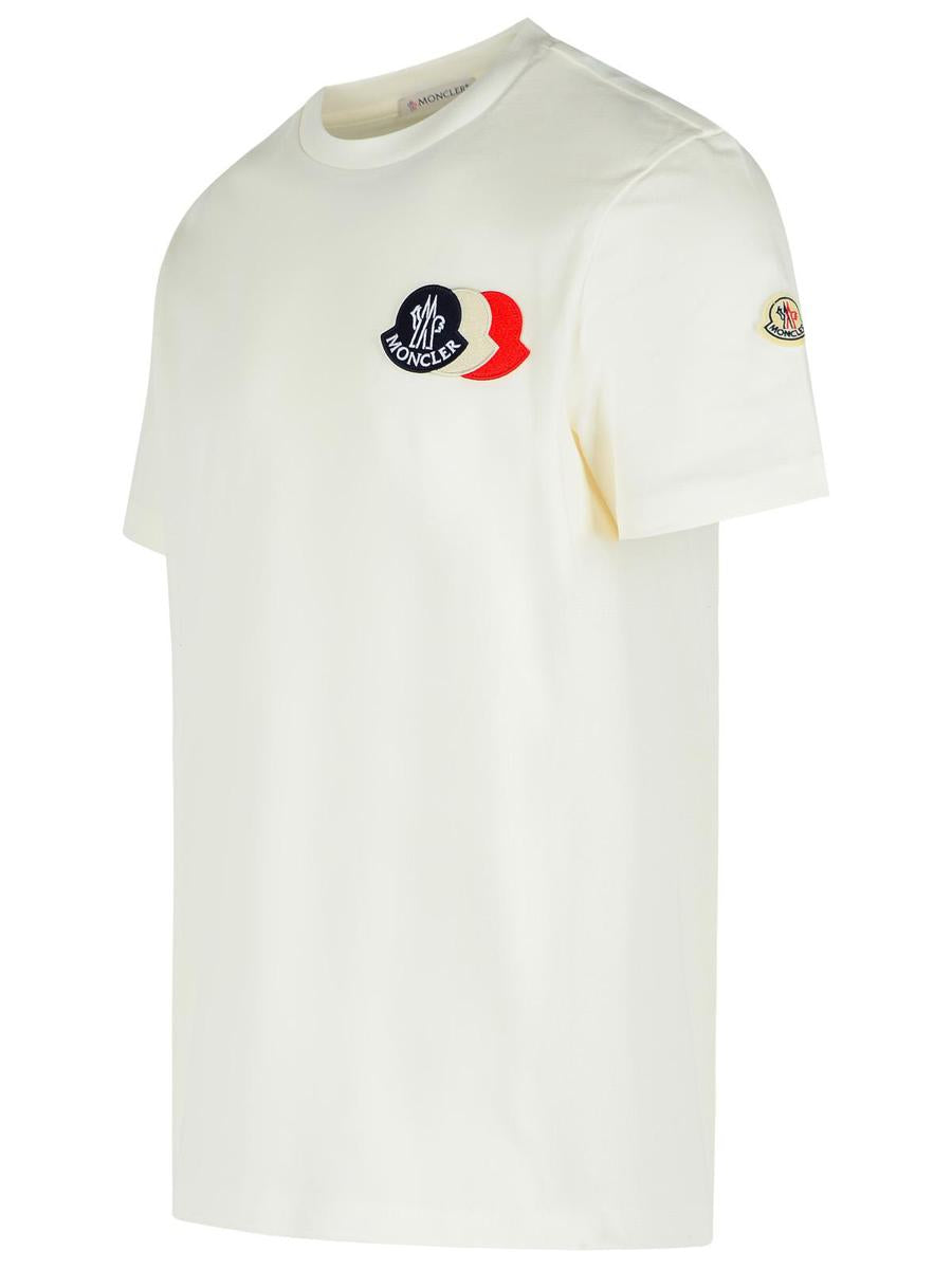 Moncler Weißes Baumwoll-T-Shirt