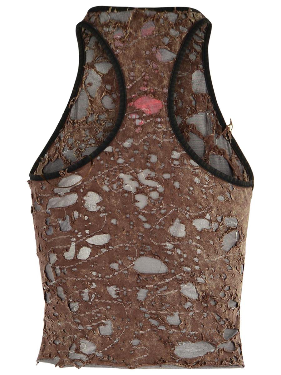 Diesel – Tanktop aus Baumwollmischung in Braun