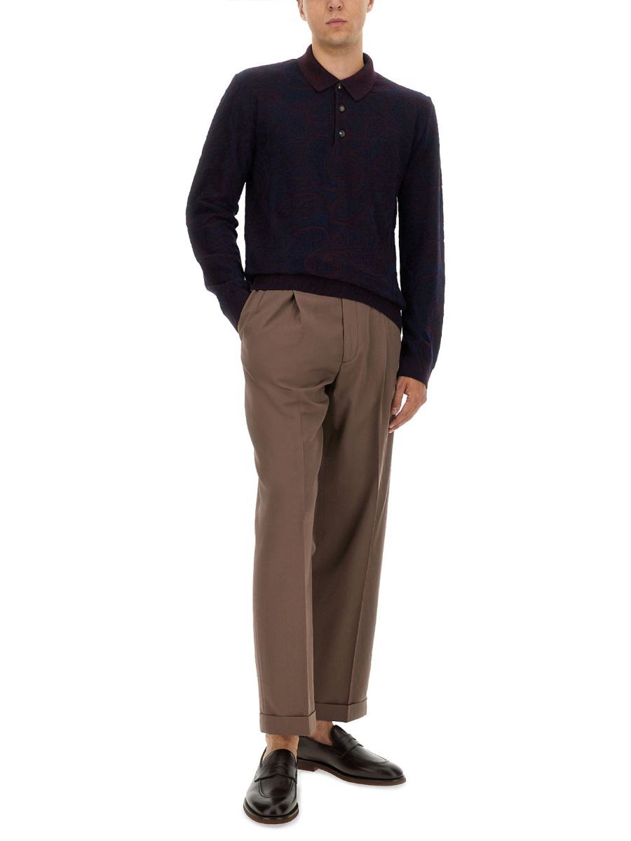 Etro Langarm-Poloshirt