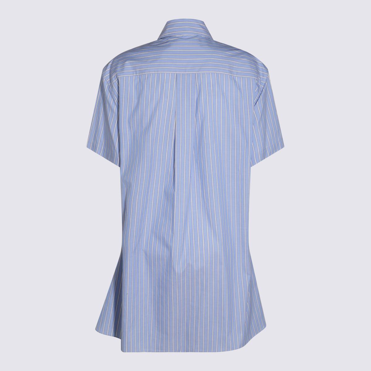 Marni Hellblaues Minikleid aus Baumwolle