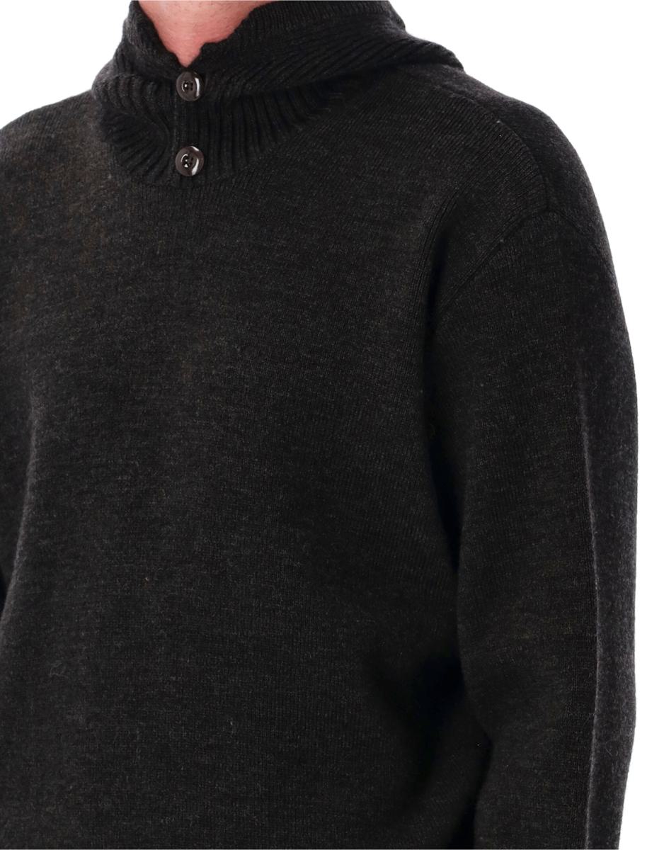 Lemaire – Kapuzenpullover aus Alpakawolle mit Knöpfen