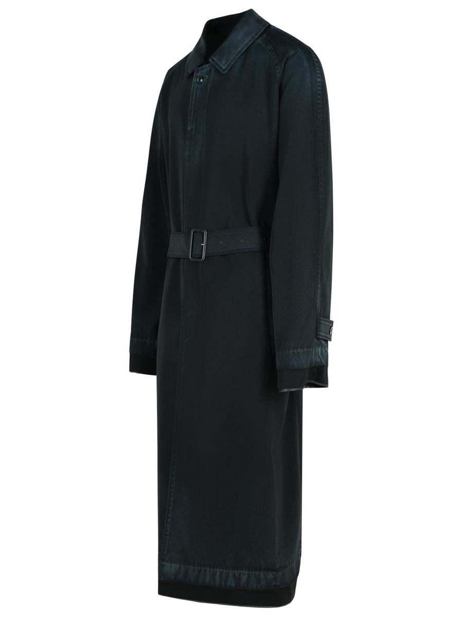 Maison Margiela – Schwarzer Trenchcoat aus Schurwolle