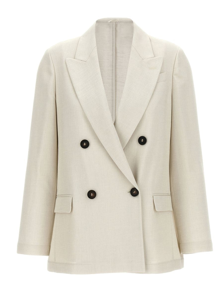 Brunello Cucinelli Lurex-Zweireiher-Blazer