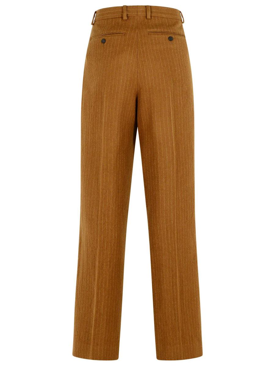 Dries Van Noten – Gerade braune Wollhose „Penrud“.