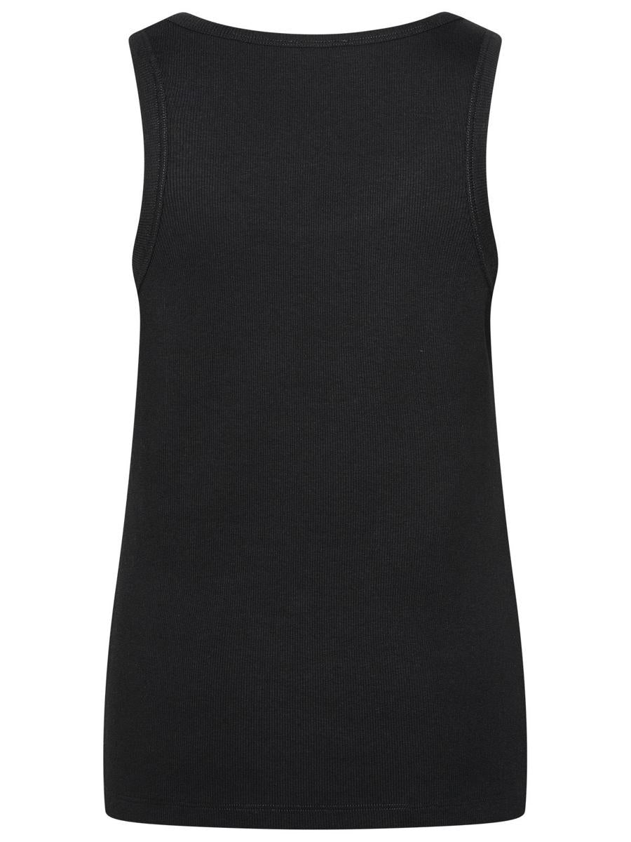 Moncler – Schwarzes Tanktop aus Baumwollmischung