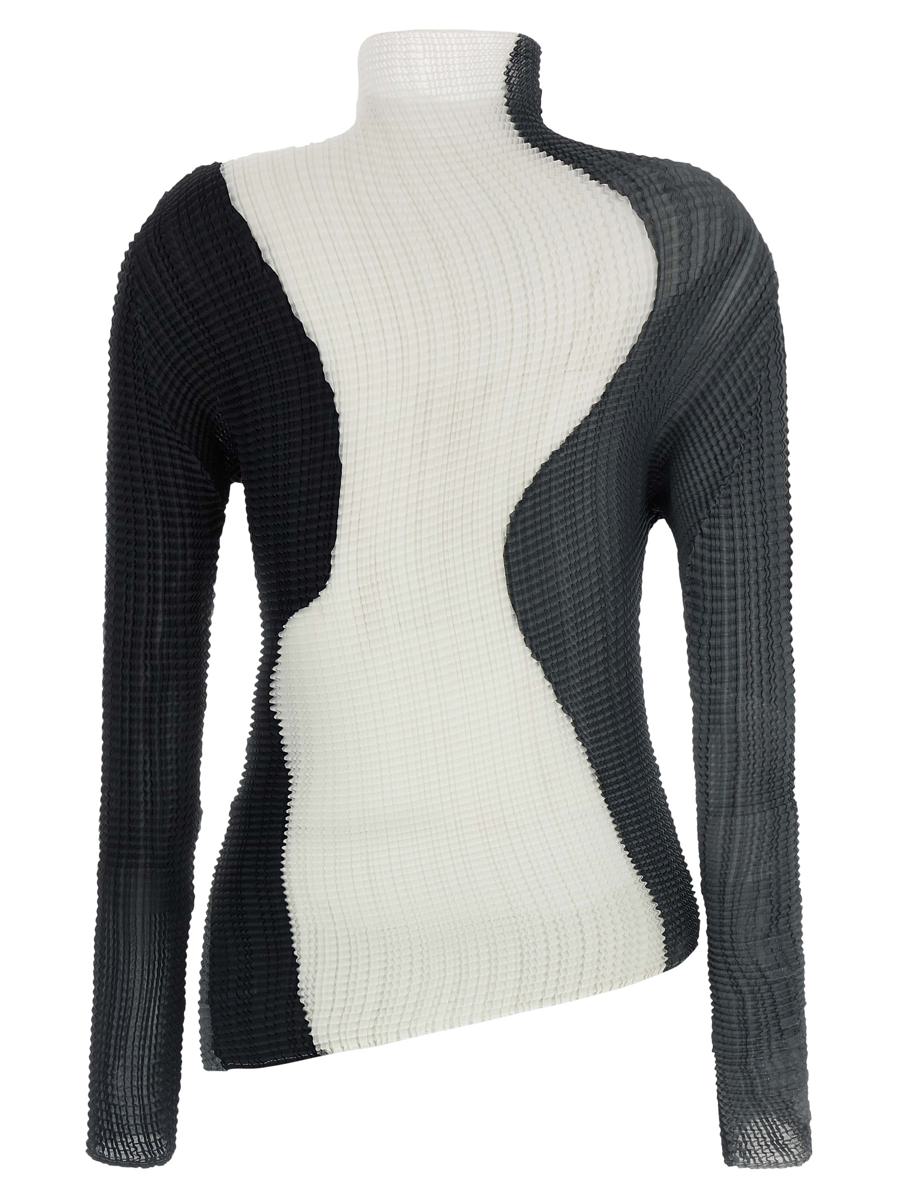 Issey Miyake – Bluse „Abstract Tint Pleats“