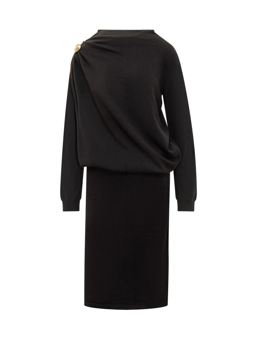 Fabiana Filippi Schwarzes Kleid mit Drapierung von Fabiana Filippi