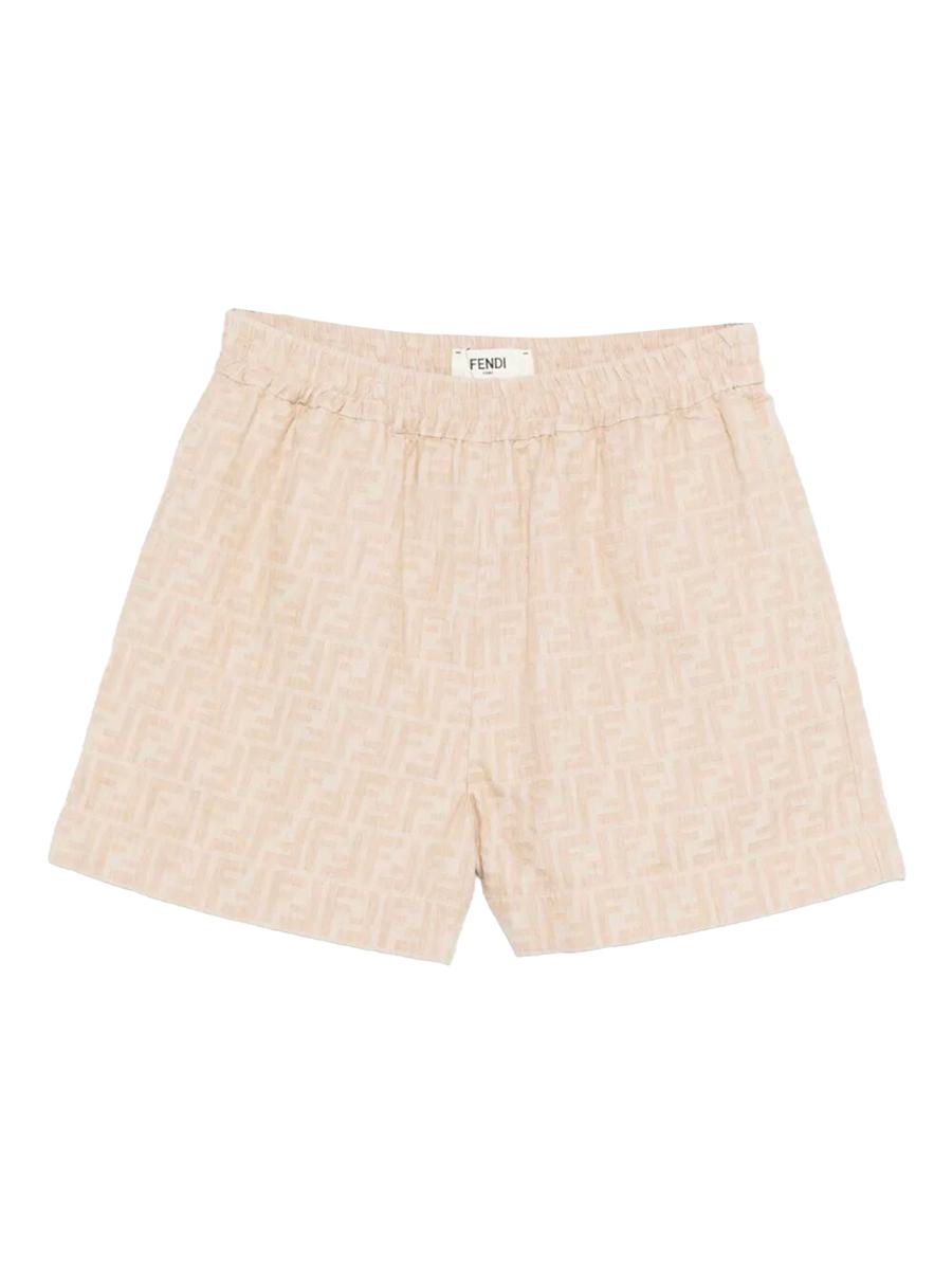 Fendi Ff Denim Chambray Shorts Kleidung