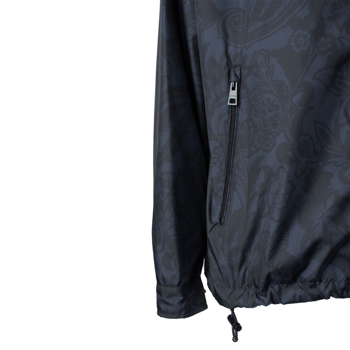 Etro Blau gemusterte Windjacke