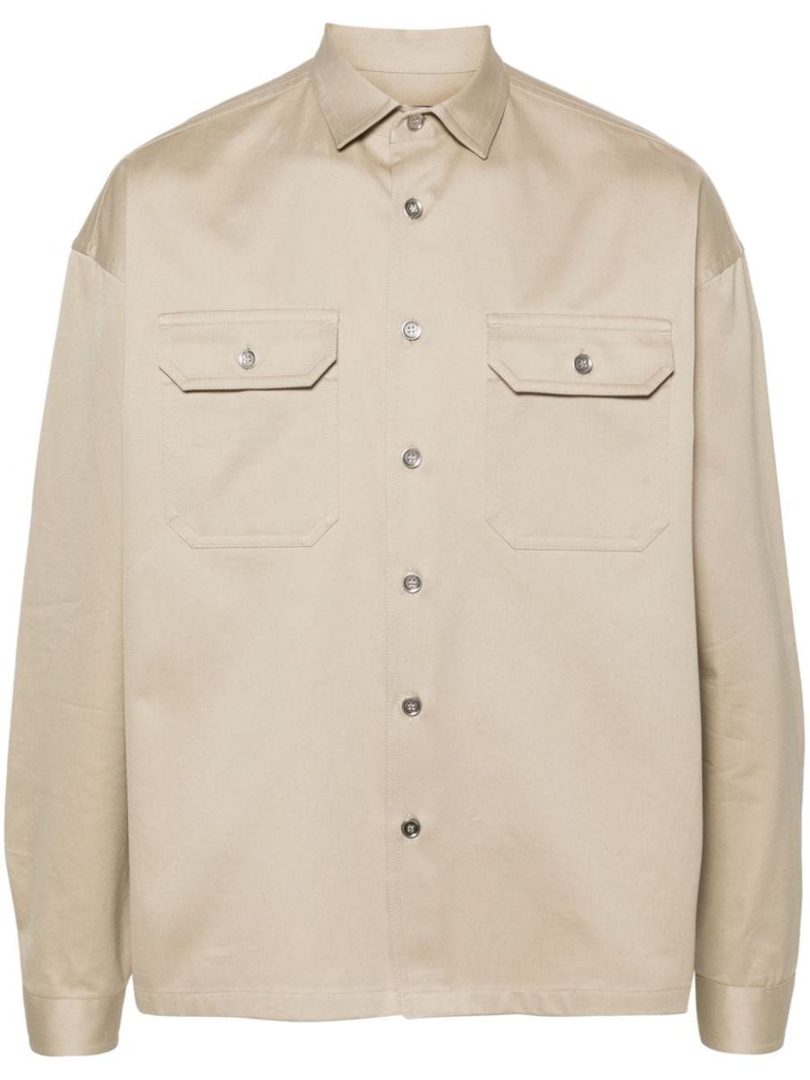 Prada Twill-gewebtes Baumwollhemd