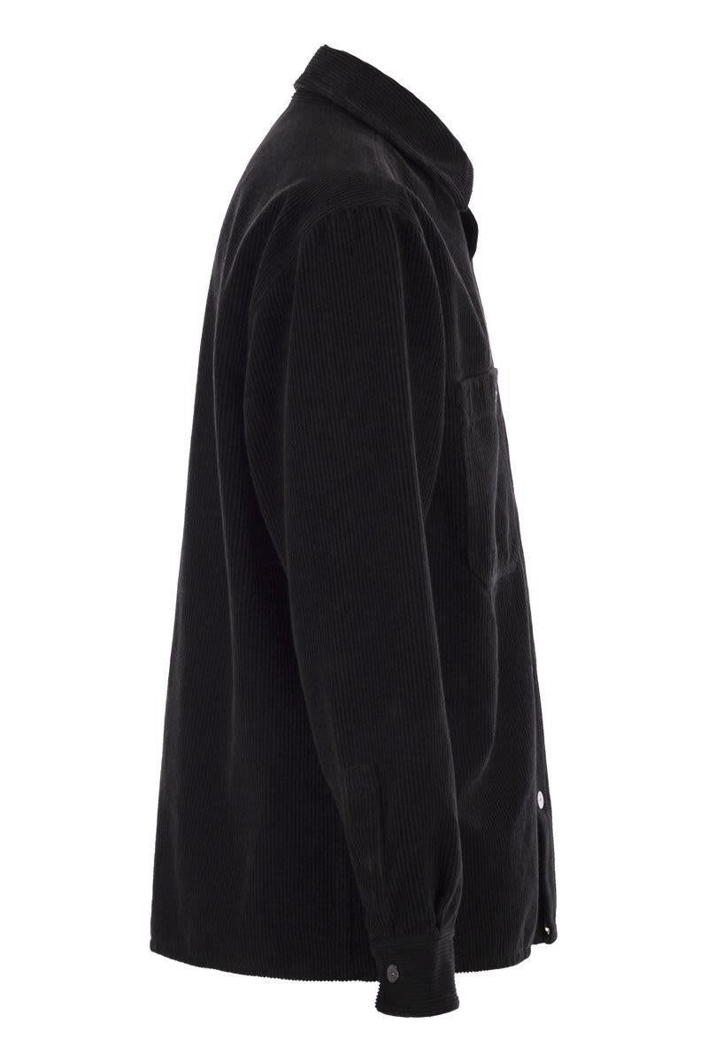 Stone Island – Bequemes Overshirt mit Taschen und Druckknöpfen