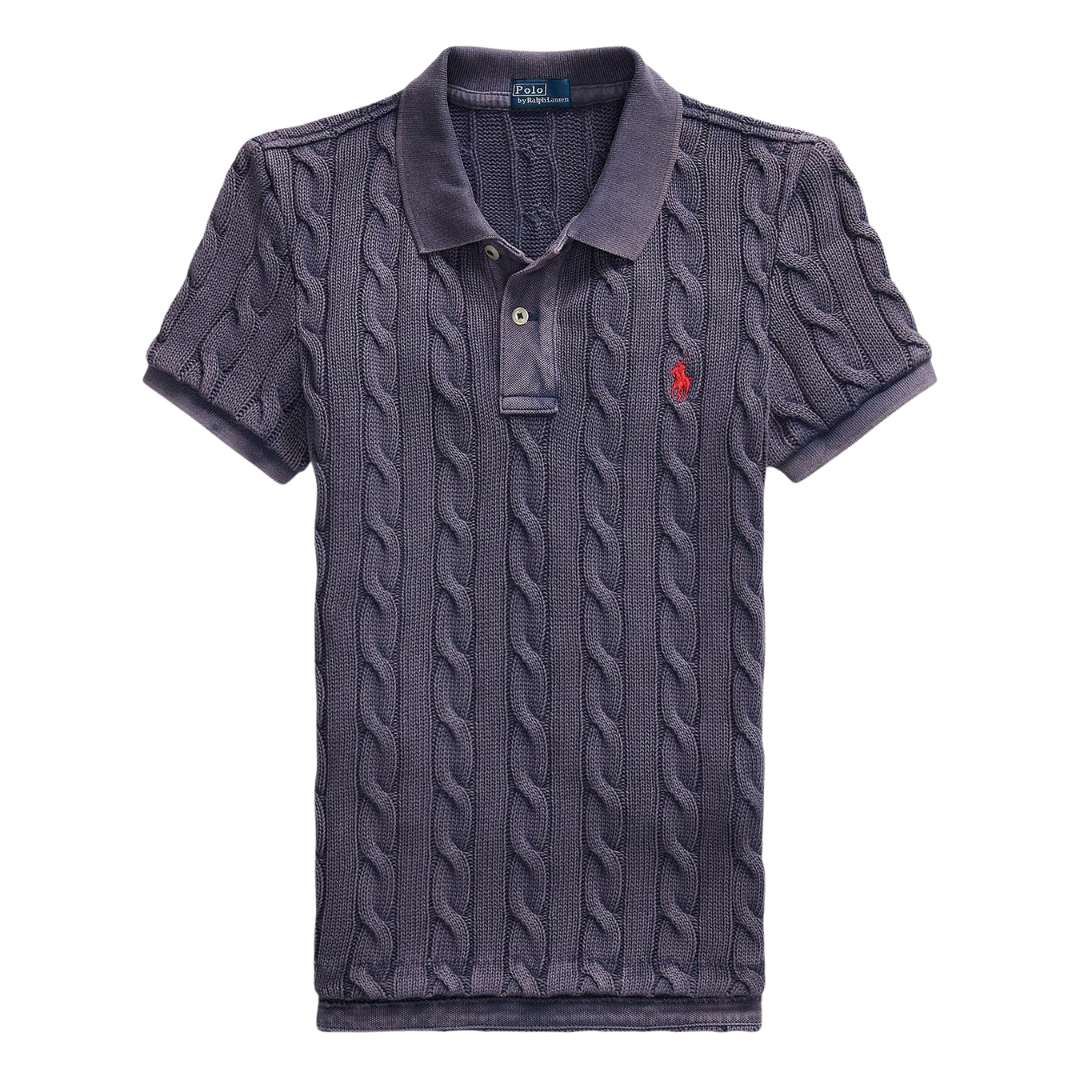 Polo Ralph Lauren – Poloshirt mit Zopfmuster