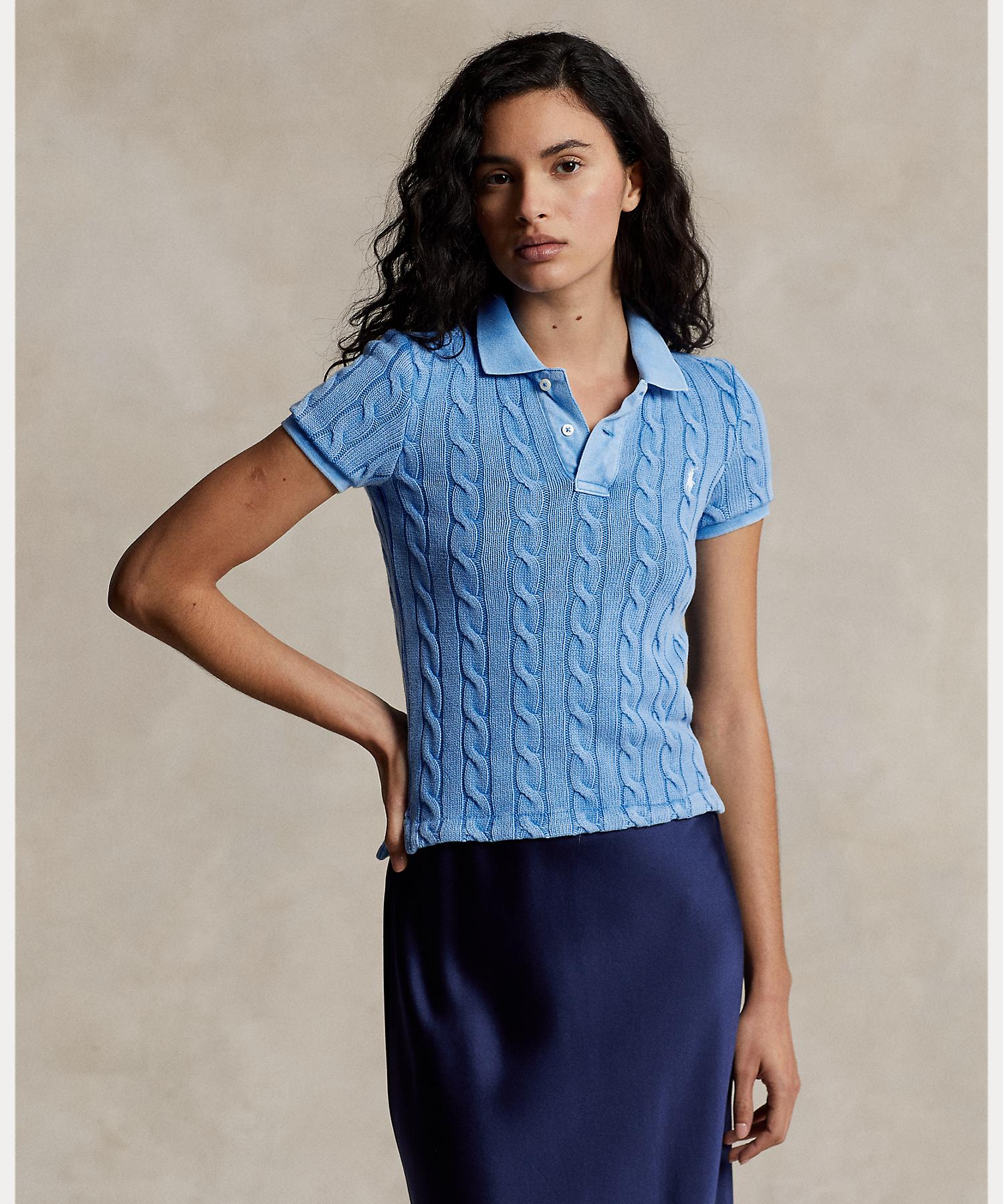 Polo Ralph Lauren – Poloshirt mit Zopfmuster