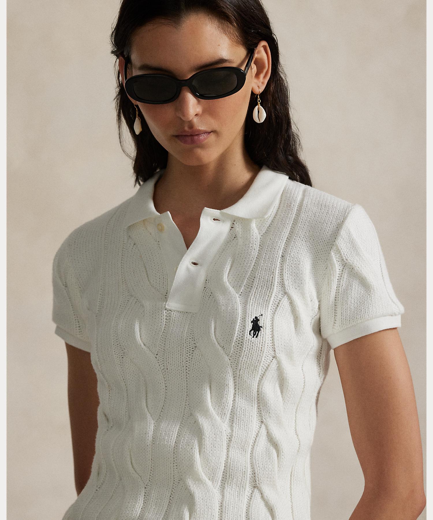 Polo Ralph Lauren POLO RALPH LAUREN Poloshirt aus Baumwolle mit Zopfmuster