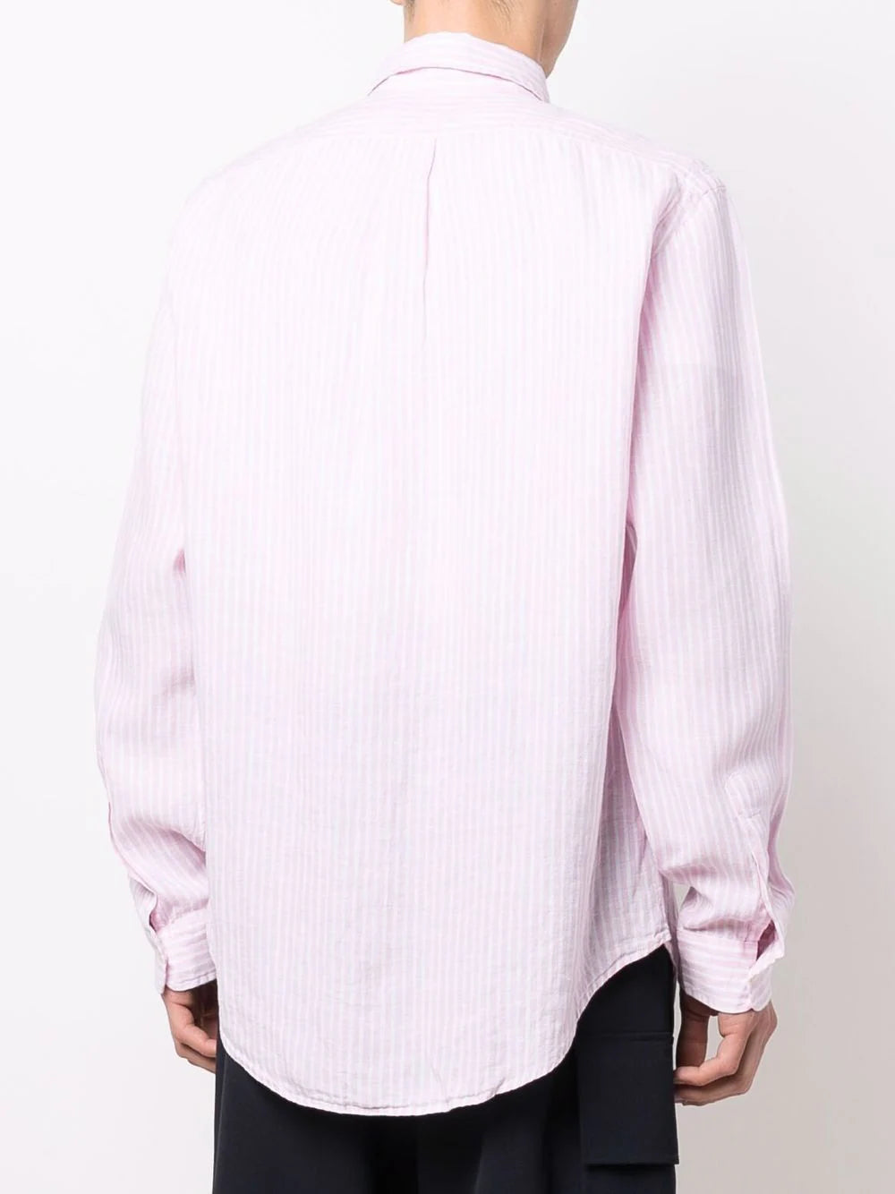 Gestreiftes Leinenhemd im Custom Fit