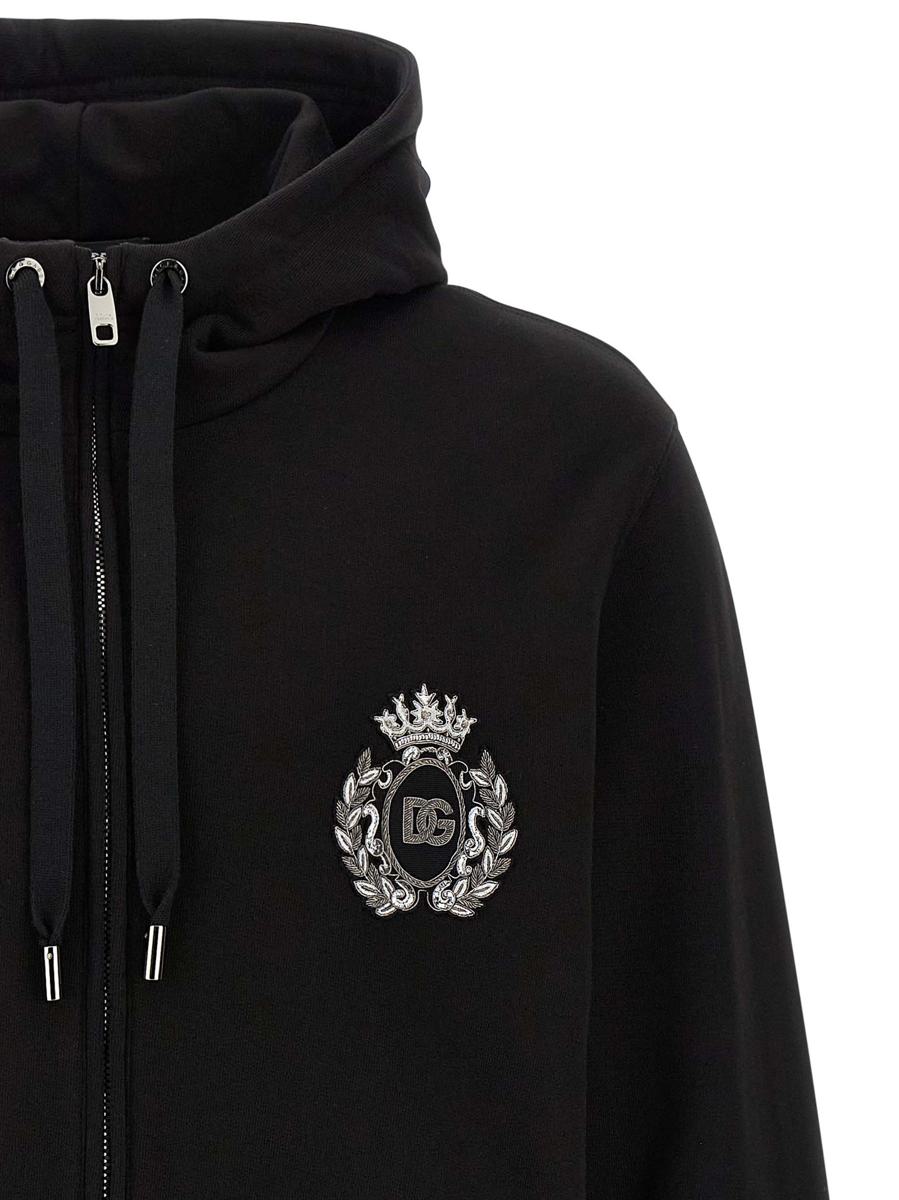 Dolce & Gabbana Hoodie mit heraldischem Aufnäher