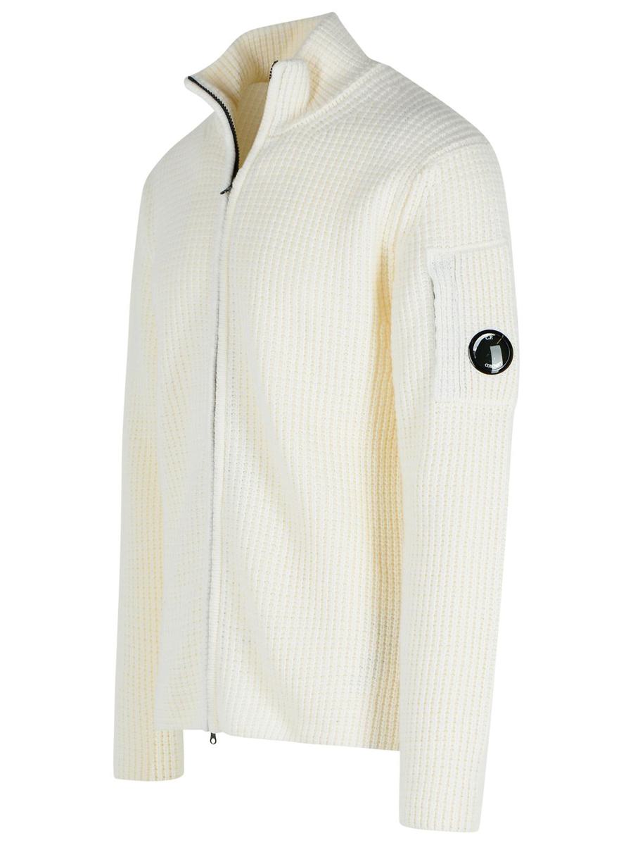 CP Company – Elfenbeinfarbener Pullover aus Wollmischung