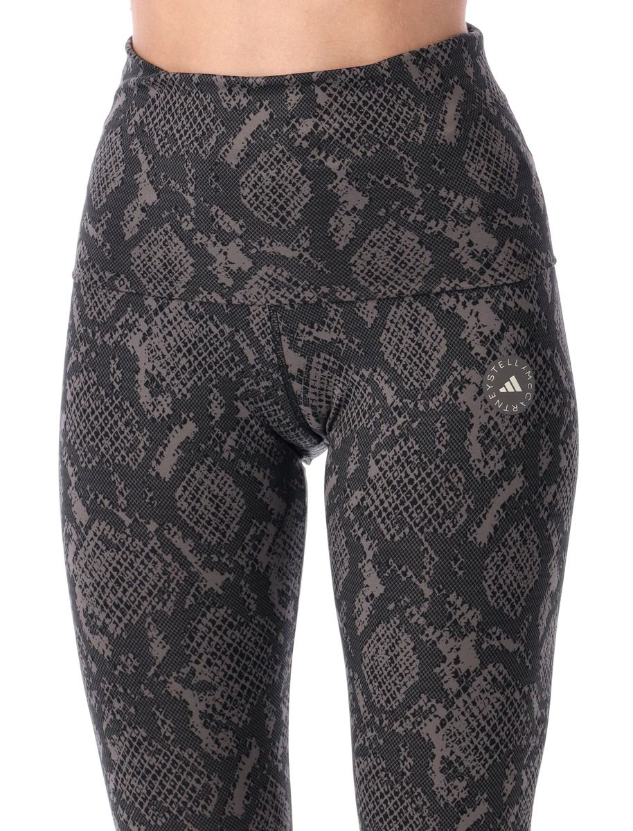 Adidas By Stella McCartney – Rolltop-Leggings mit Python-Print