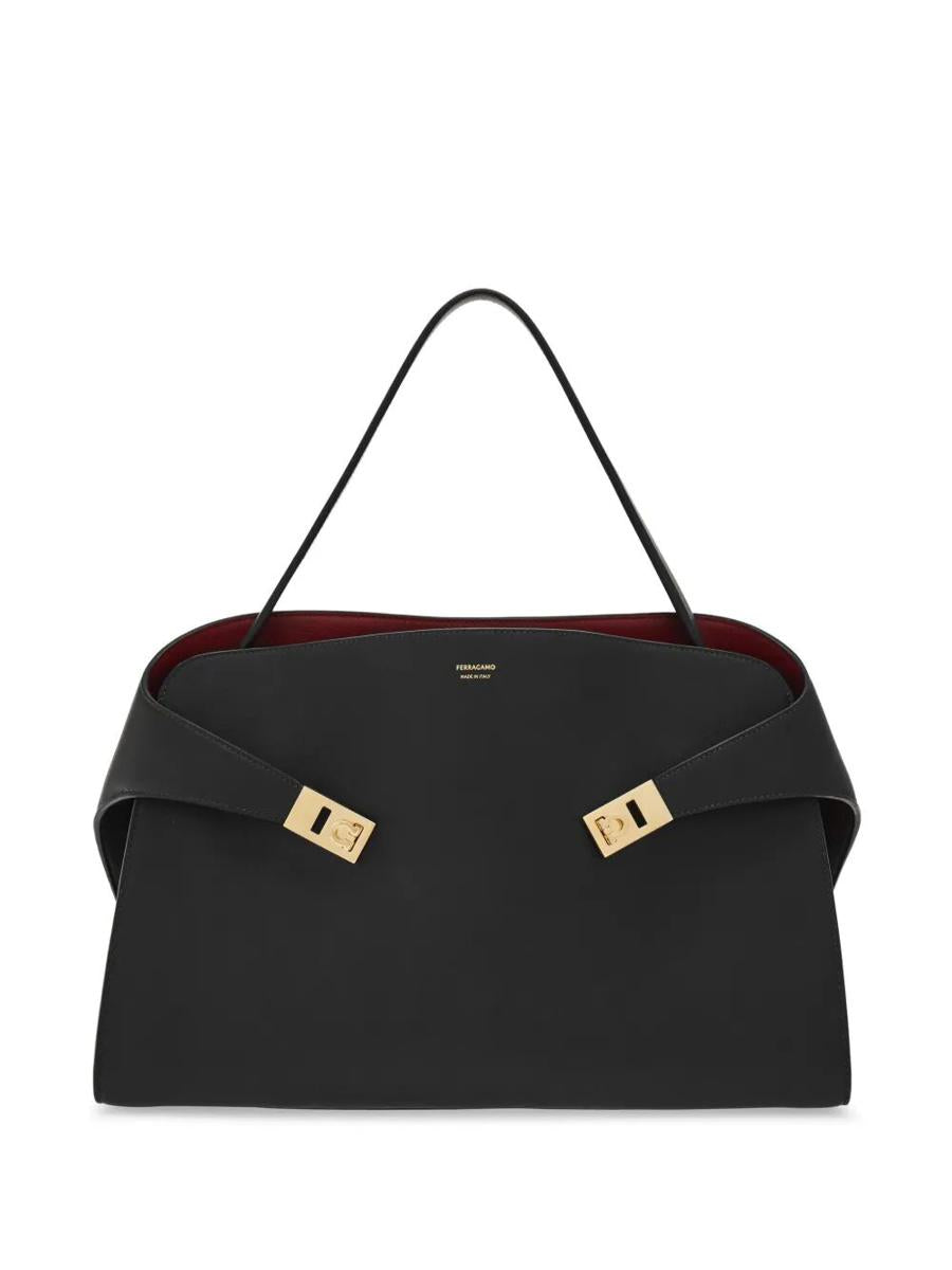 Salvatore Ferragamo Hug Soft Große zweifarbige Schultertaschen