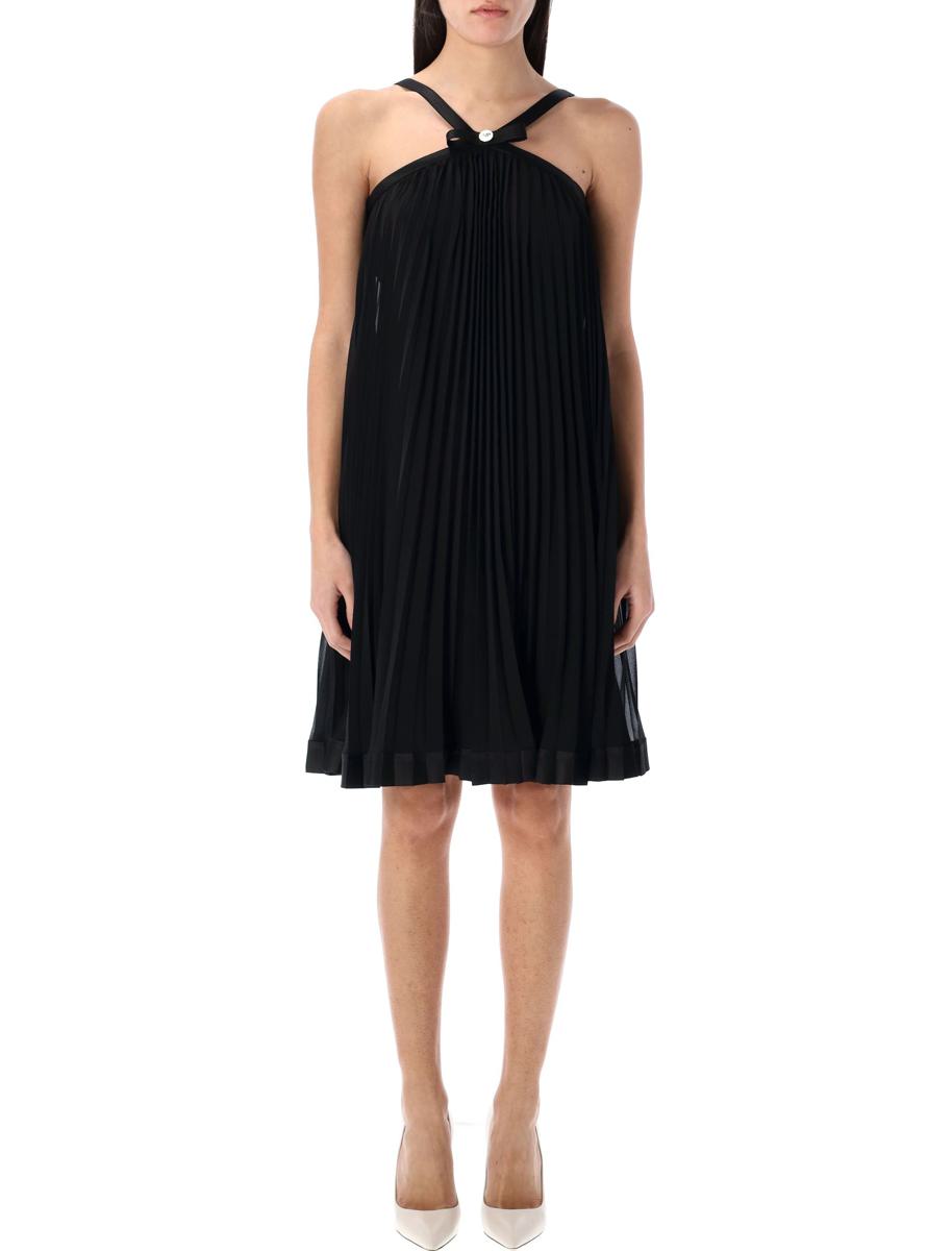 Versace – Neckholder-Minikleid mit Plissee