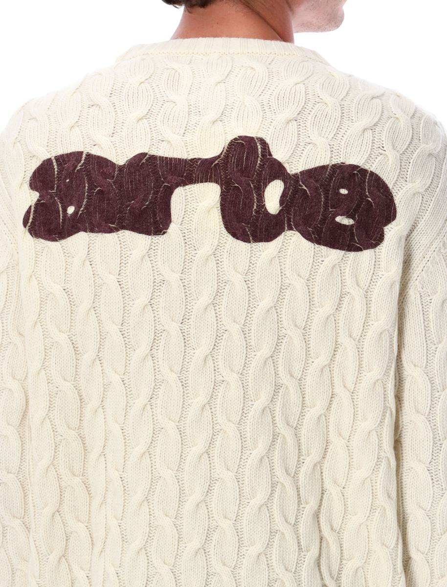 Arte – Cremefarbener Zopfmusterpullover