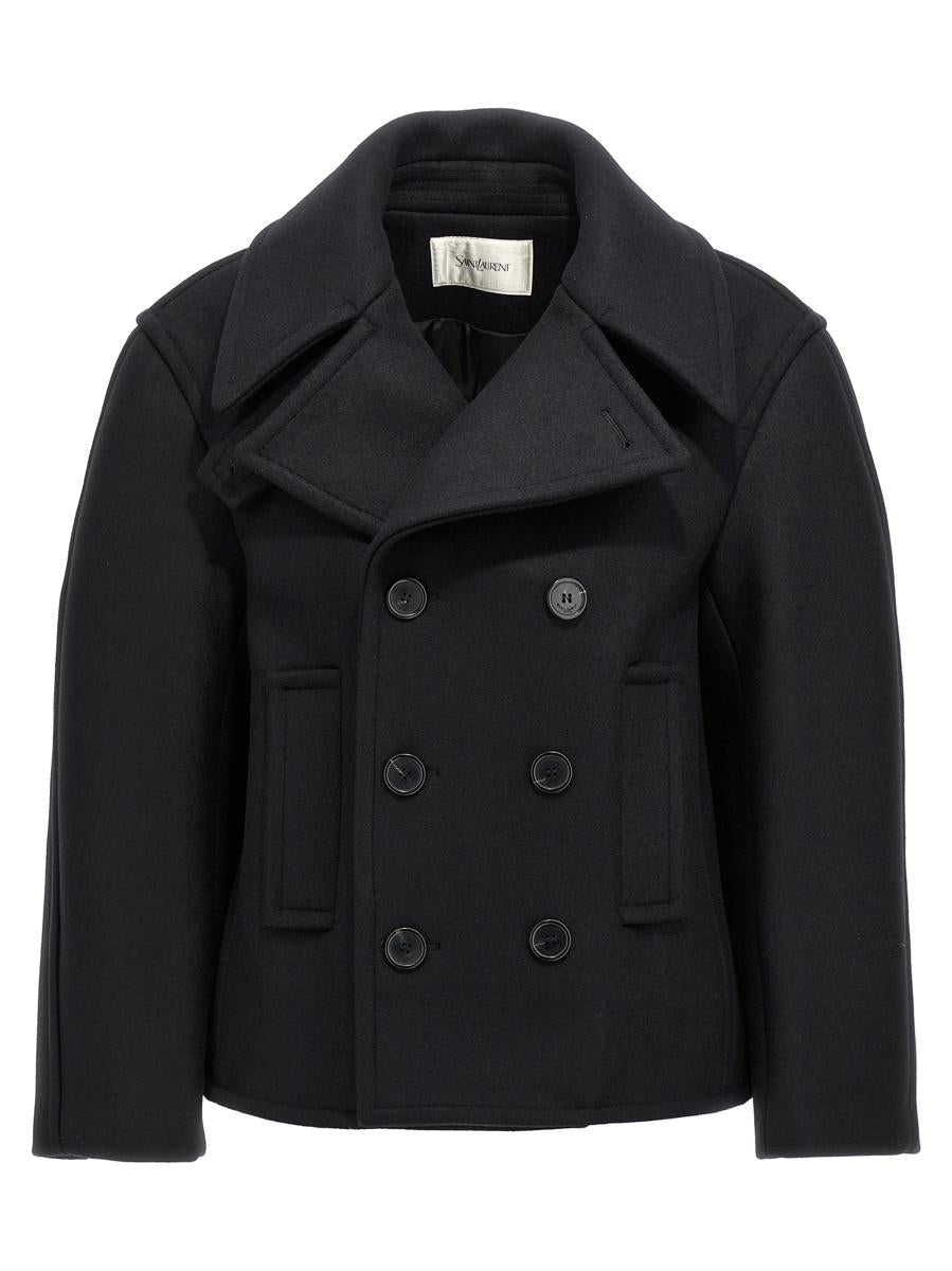 Saint Laurent – Übergroßer Caban-Mantel