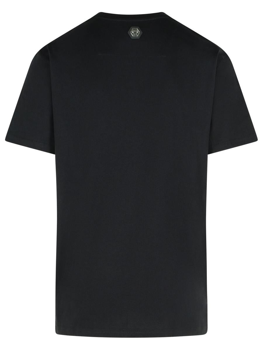 Schwarzes Baumwoll-T-Shirt von Philipp Plein