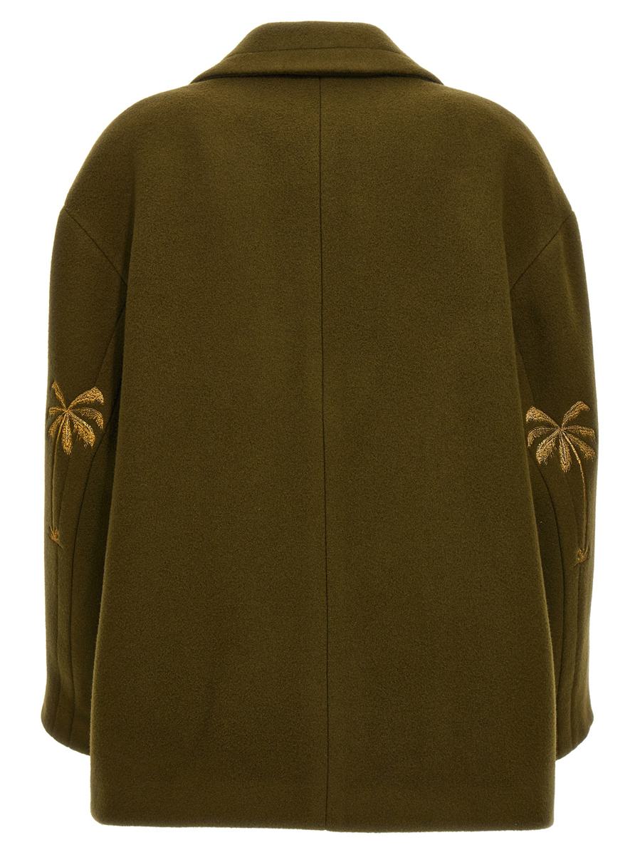 Palm Angels – Mantel mit Palmenstickerei