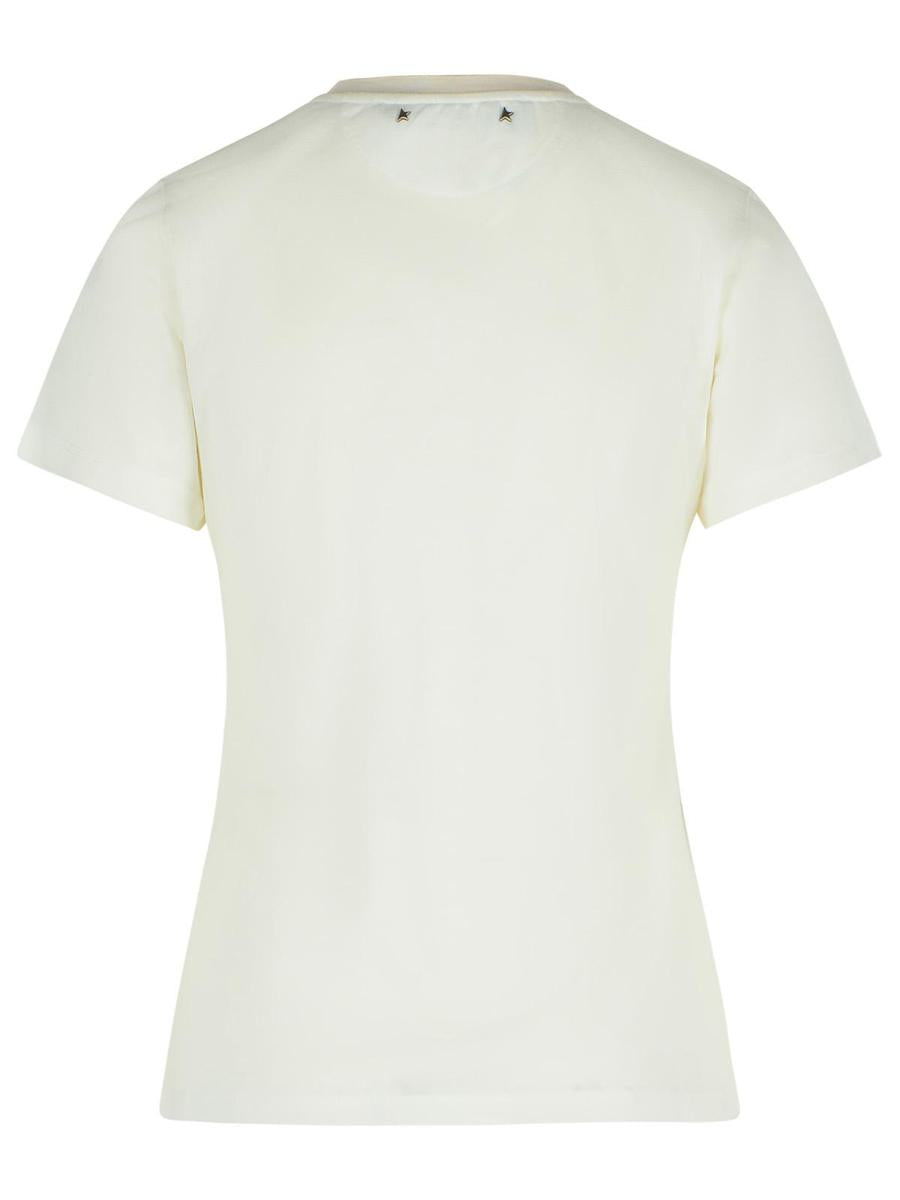 Golden Goose – Weißes T-Shirt aus Viskosemischung