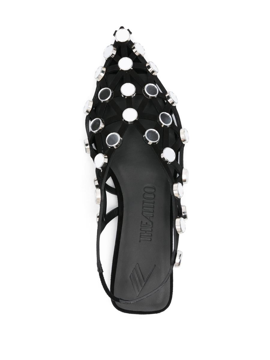 Die Attico Grid Slingback-Sandalen