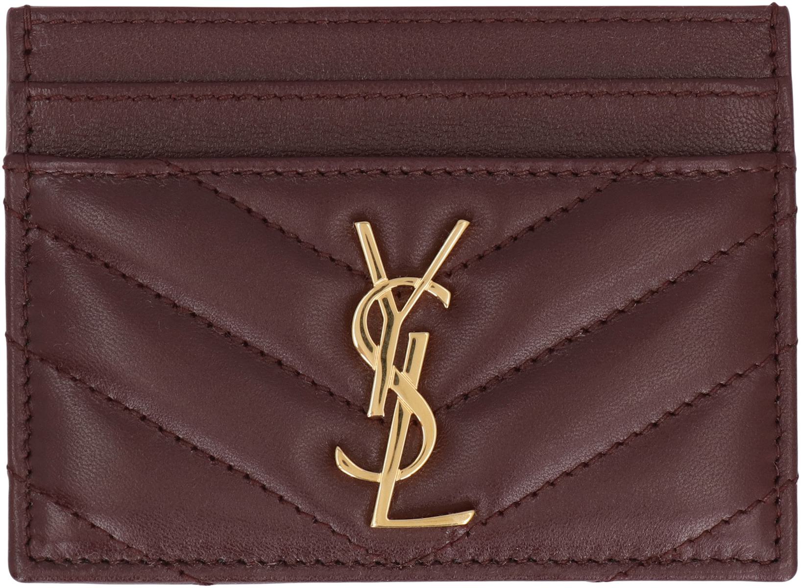 Saint Laurent Cassandre Kartenetui aus gestepptem Leder