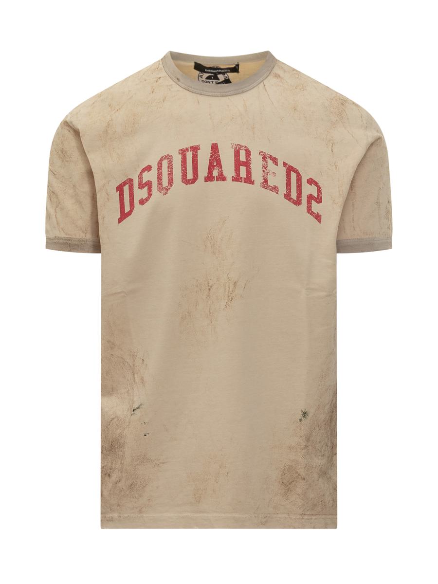 DSQUARED2 Dsquared2 Vintage-T-Shirt mit Logo im Dirty-Effekt