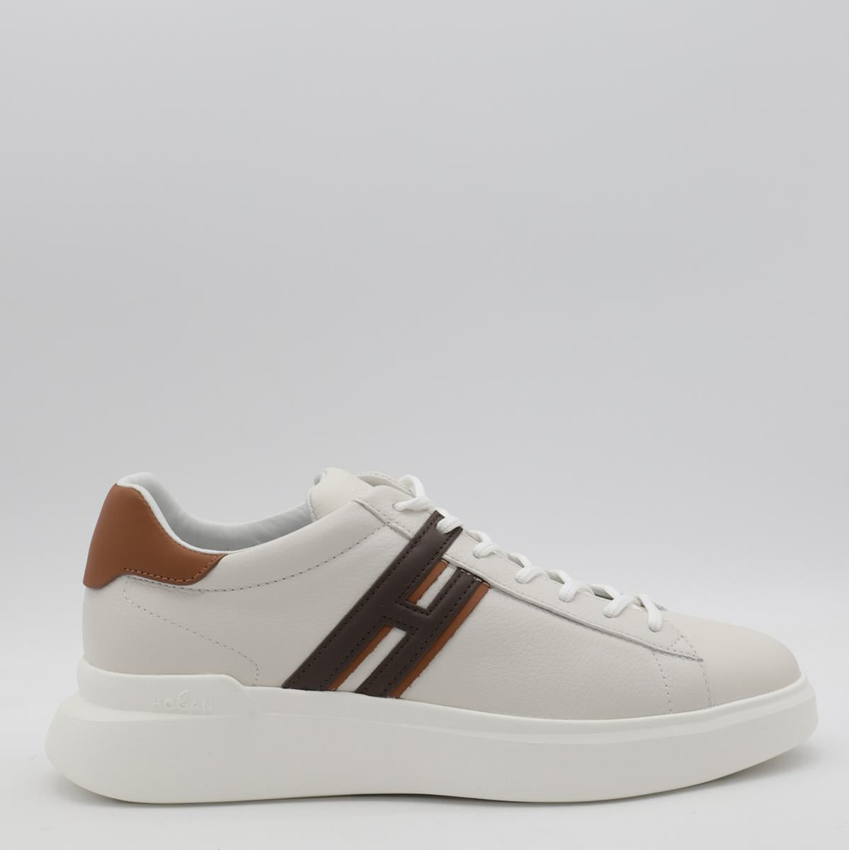 Weiße Ledersneaker von Hogan
