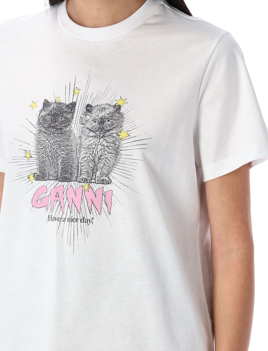 Ganni Kätzchen T-Shirt