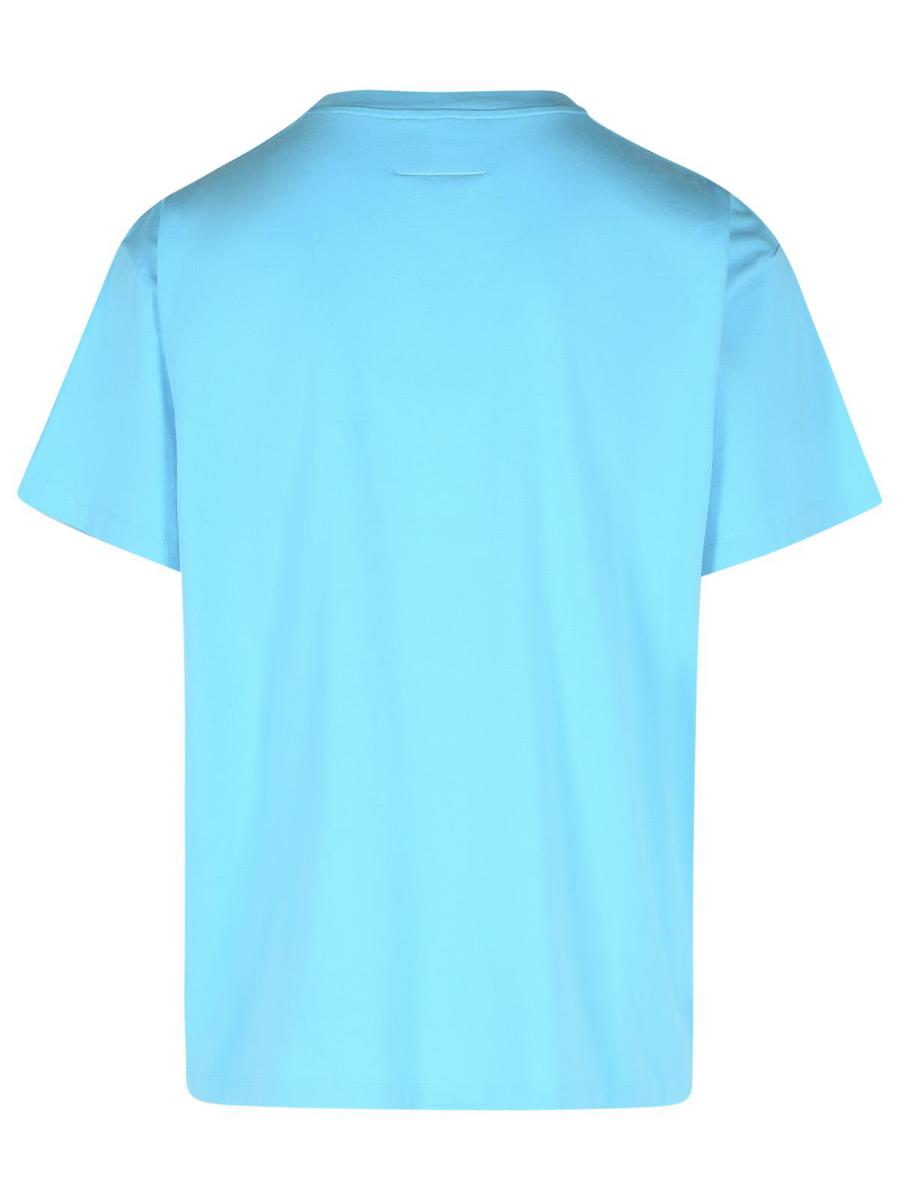 MM6 Maison Margiela Hellblaues Baumwoll-T-Shirt