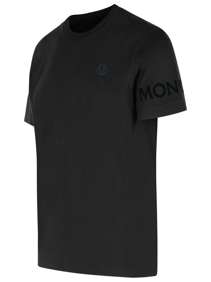 Moncler Schwarzes Baumwoll-T-Shirt
