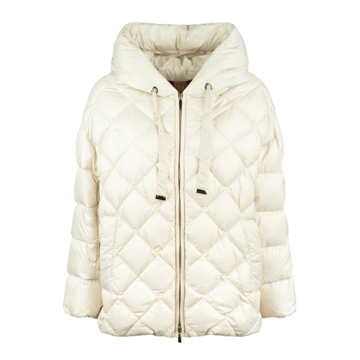 Max Mara – Wattierte Jacke mit Kapuze mit Rautenmuster