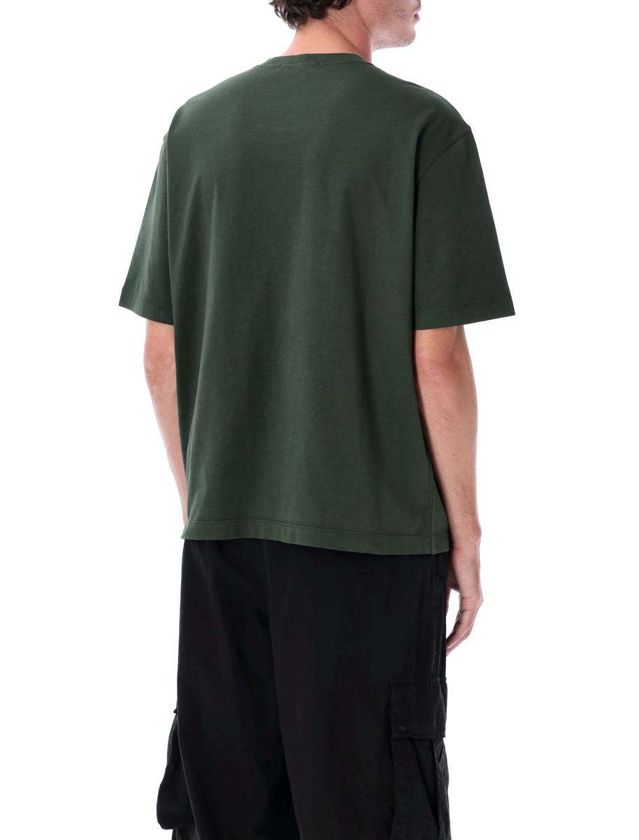 Stone Island Baumwoll-T-Shirt mit Kompass-Patch