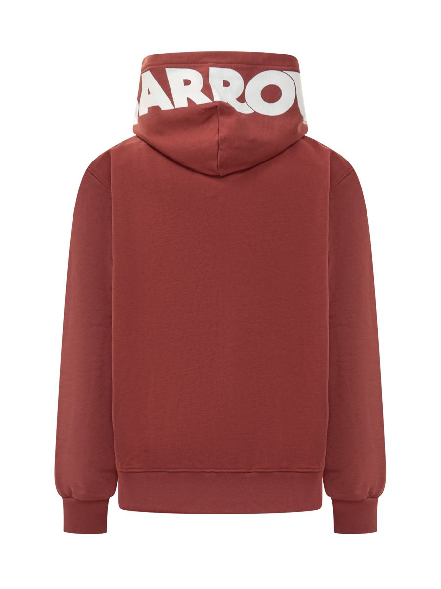 Roter Kapuzenpullover mit Barrow-Barrow-Logo