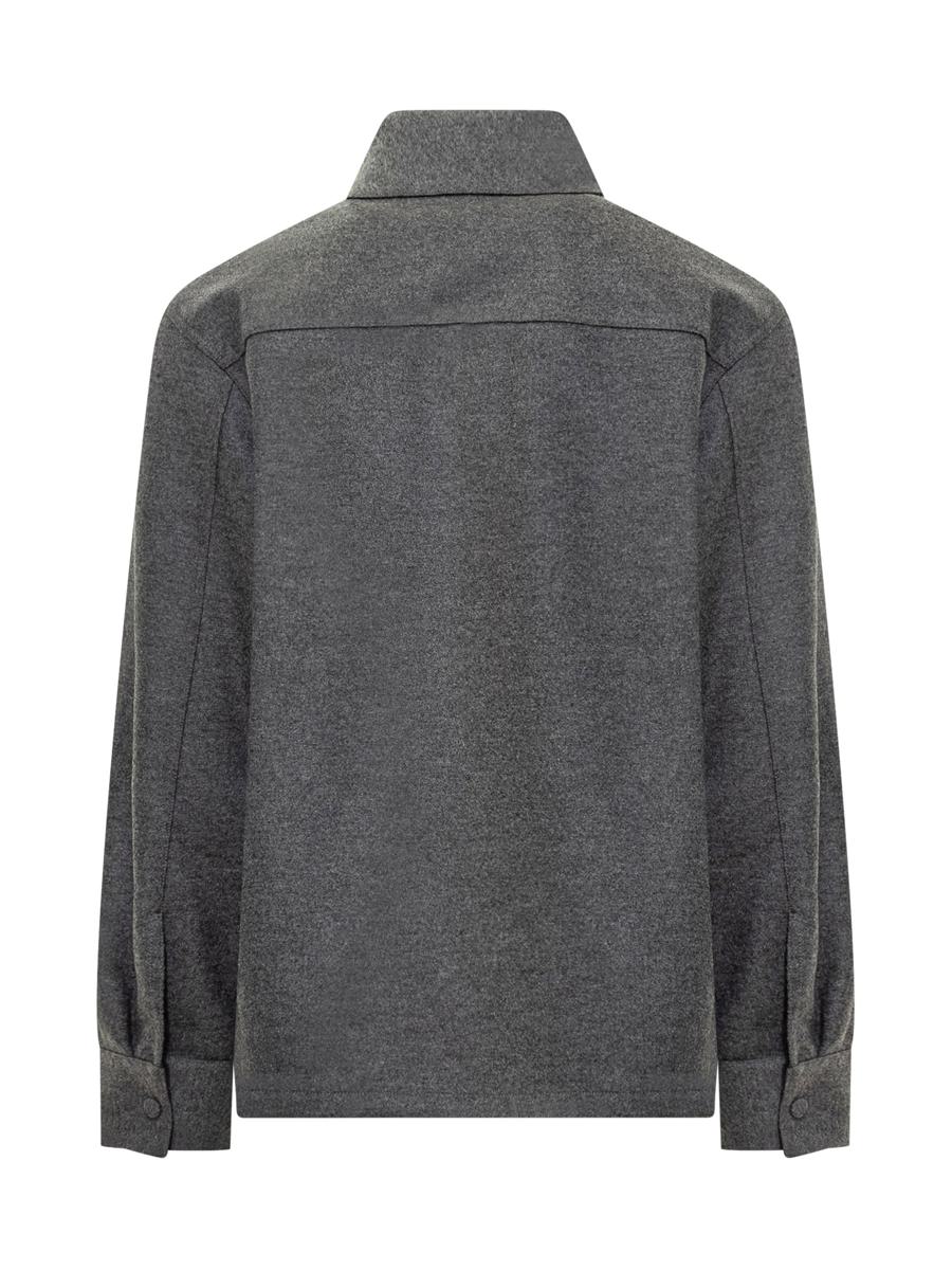 Jil Sander Jil Sander Graue Wolljacke mit Knöpfen