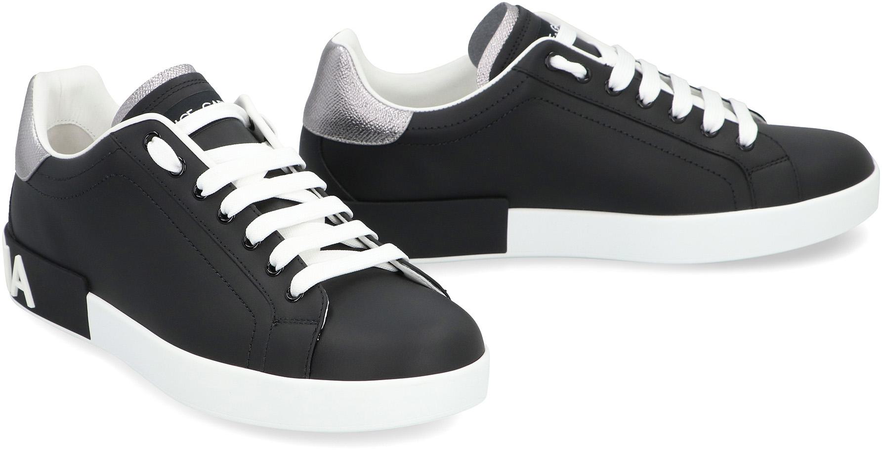 Dolce & Gabbana Portofino Spoiler Low-Top-Sneakers aus Leder