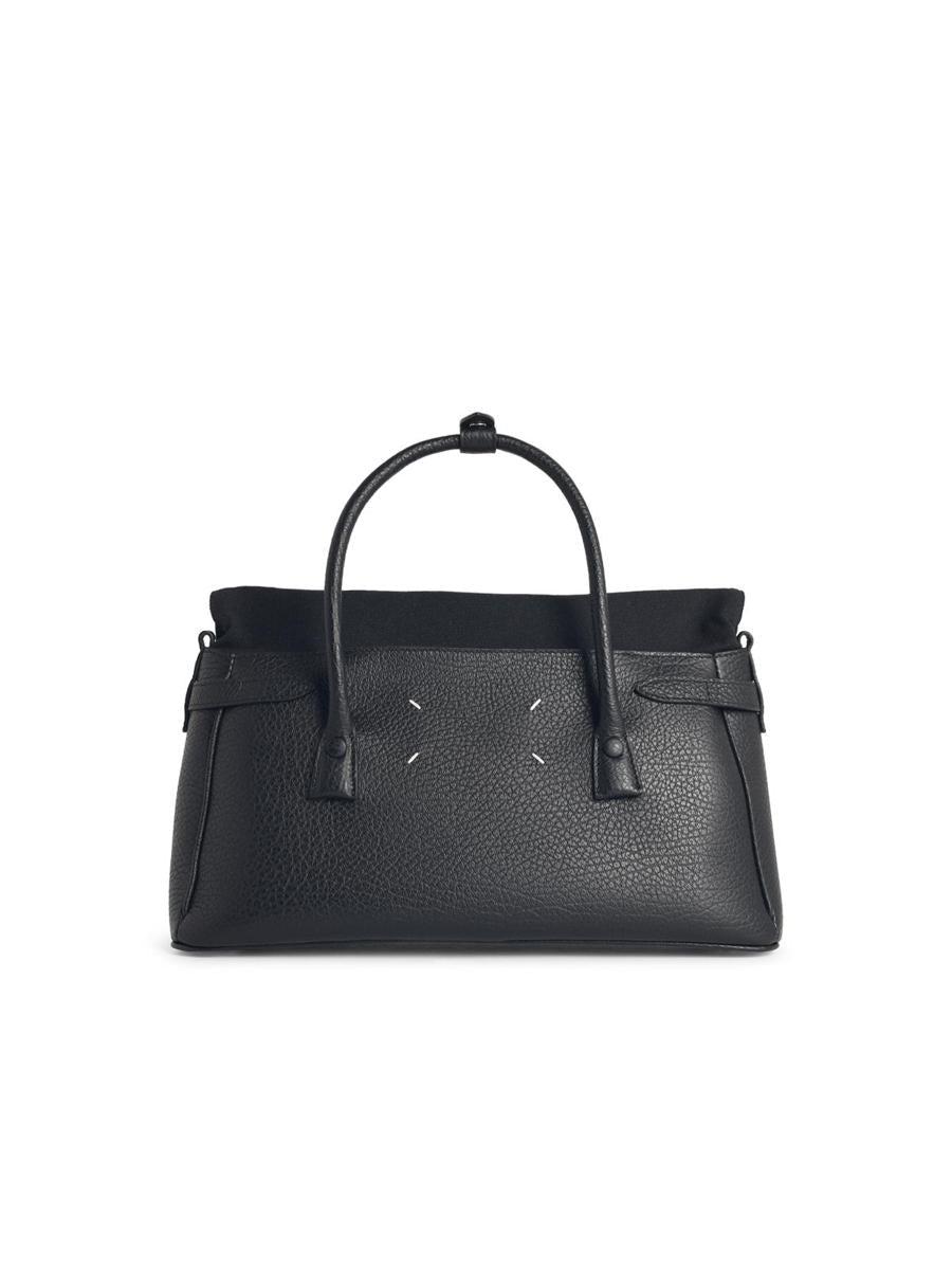 Maison Margiela „5Ac East West“ schwarze Lederhandtasche