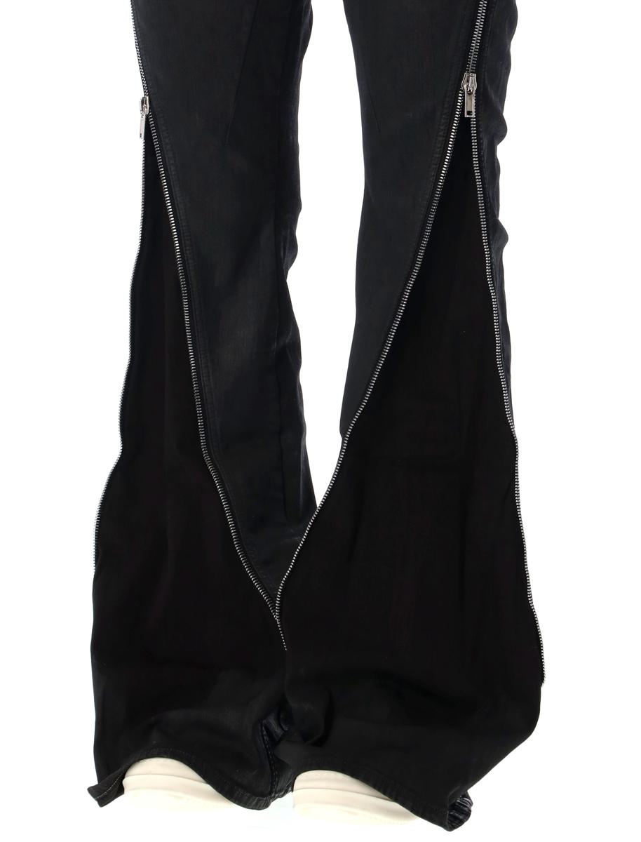 Rick Owens Drkshdw Bolan Banana Schwarze gewachste Jeans