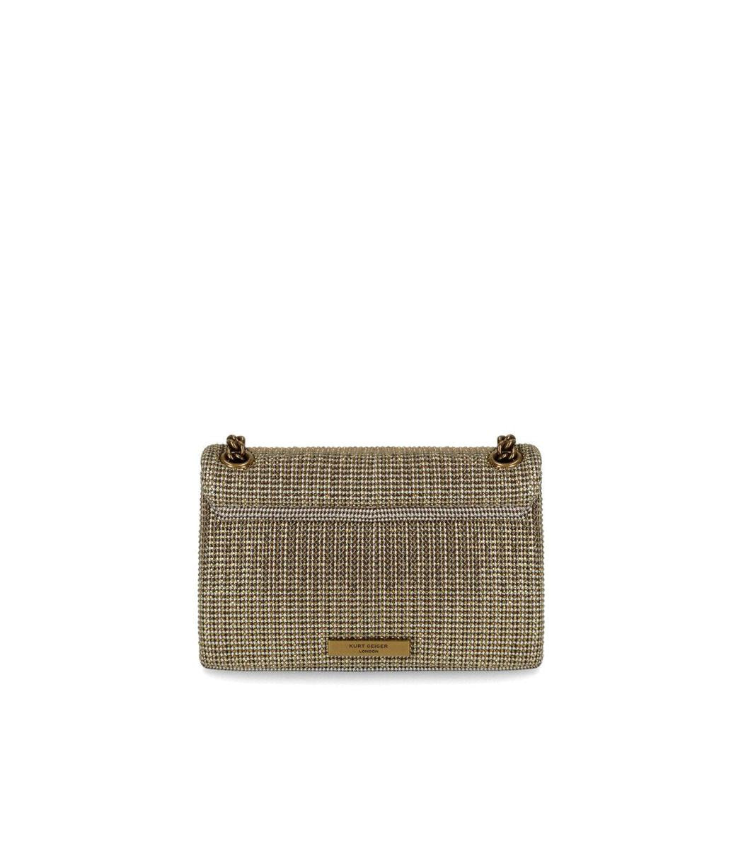 Kurt Geiger London – Kensington – Kleine Umhängetasche in Gold