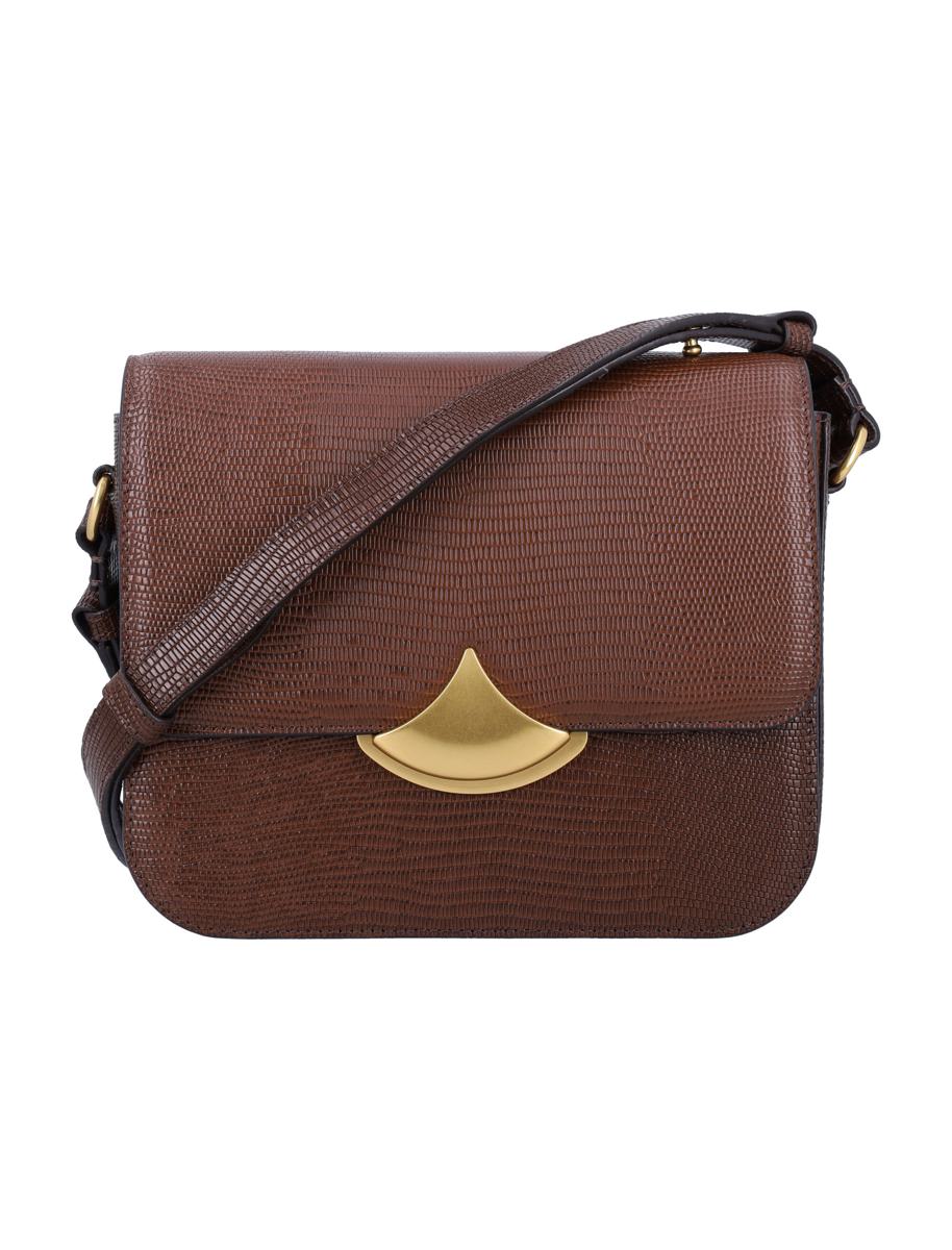 Sessun Sessùn Diviluz Box-Tasche aus Leder mit Eidechsenmuster